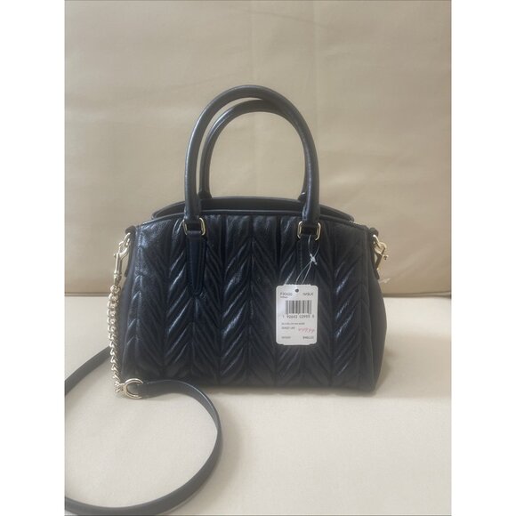 NWT Coach Quilted Leather Mini Sage Satchel F30650 Black Crossbody Bag - Picture 4 of 9